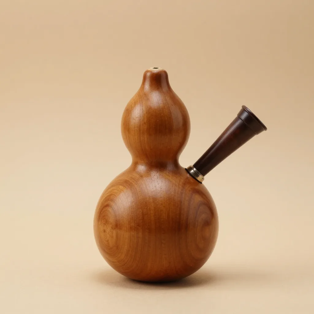 A wooden mate gourd with a bombilla on a light background